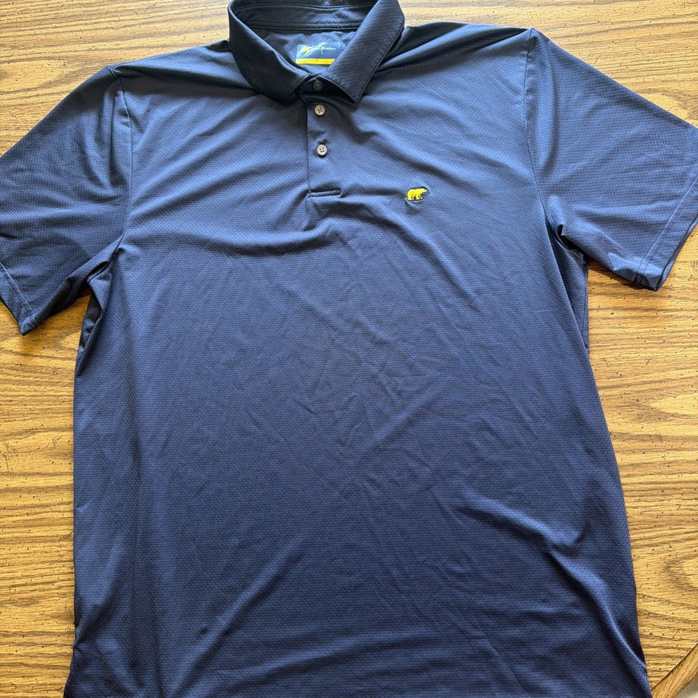 Jack Nicklaus Golden Bear Mens Grey Mesh Golf Polo Shirt L